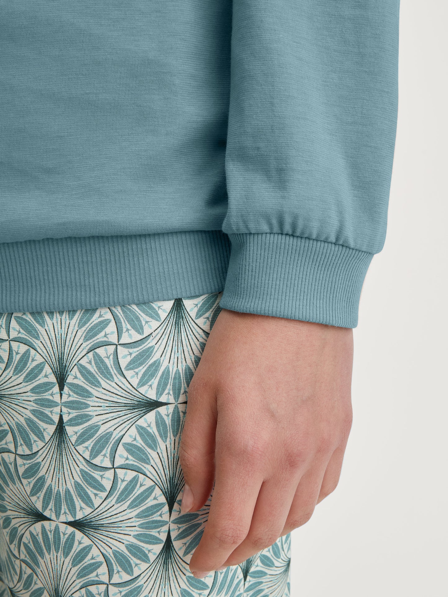 WOMEN Pyjamas with cuff (Smoke Blue)