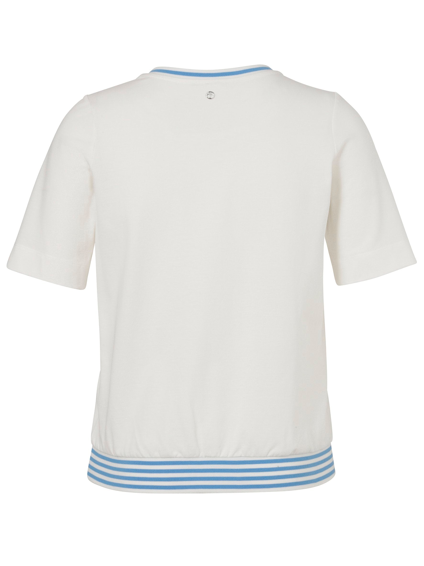 T-Shirt V-Ausschnitt 1/2 Arm (Offwhite / Az)