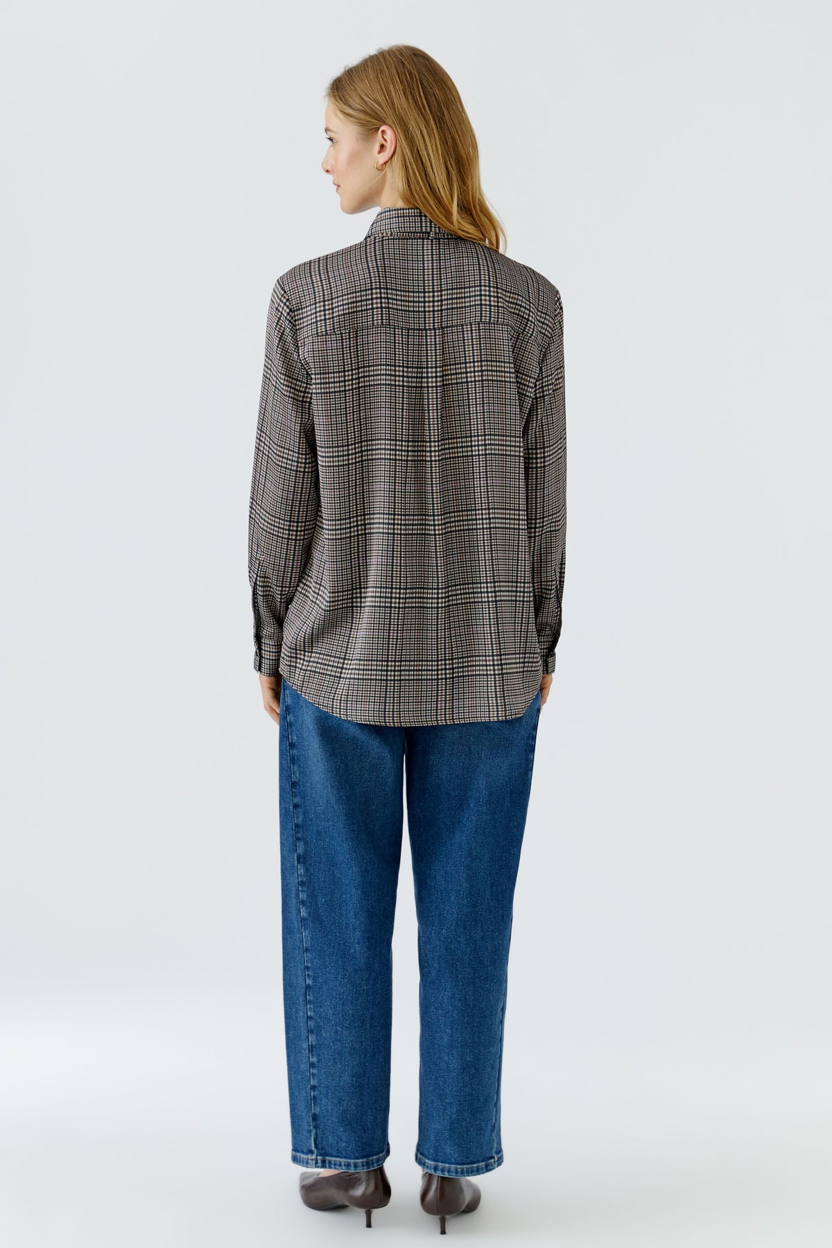 Schluppenbluse (Offwhite Brown)