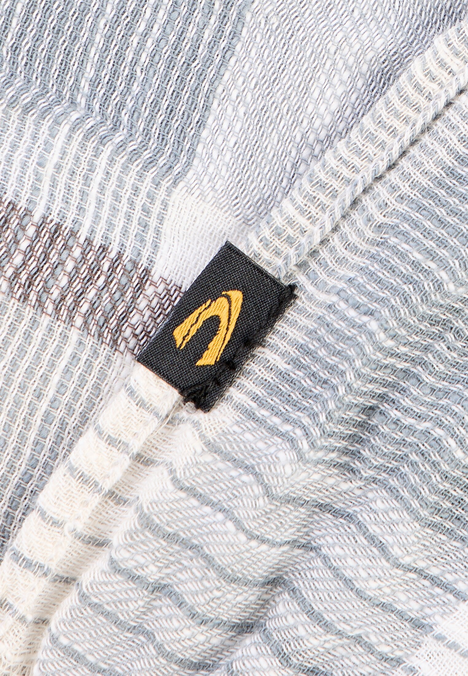Multicolour Webschal aus Baumwoll-Twill (Sun Yellow)