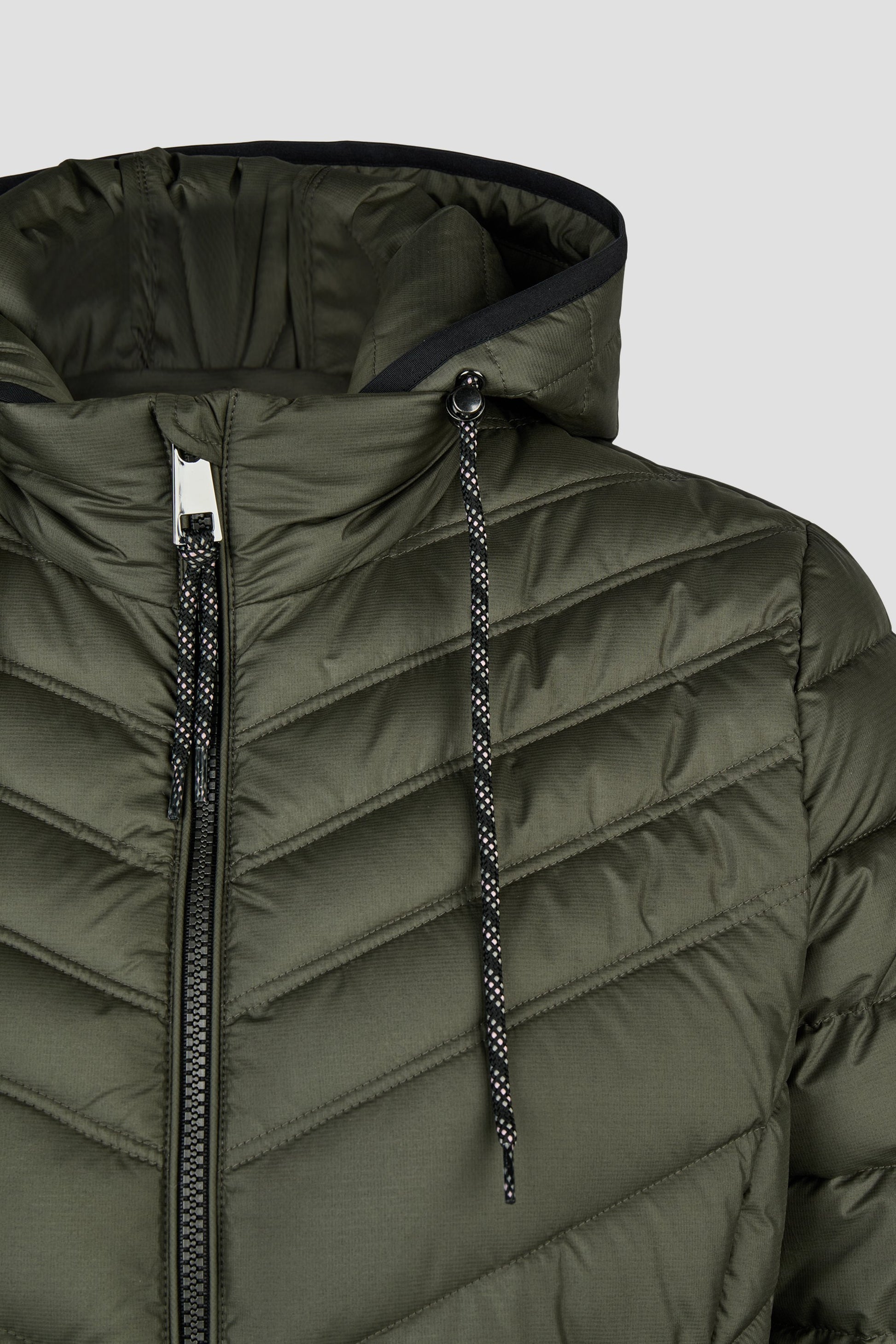 Jacke Down Free mit Kapuze (Khaki)