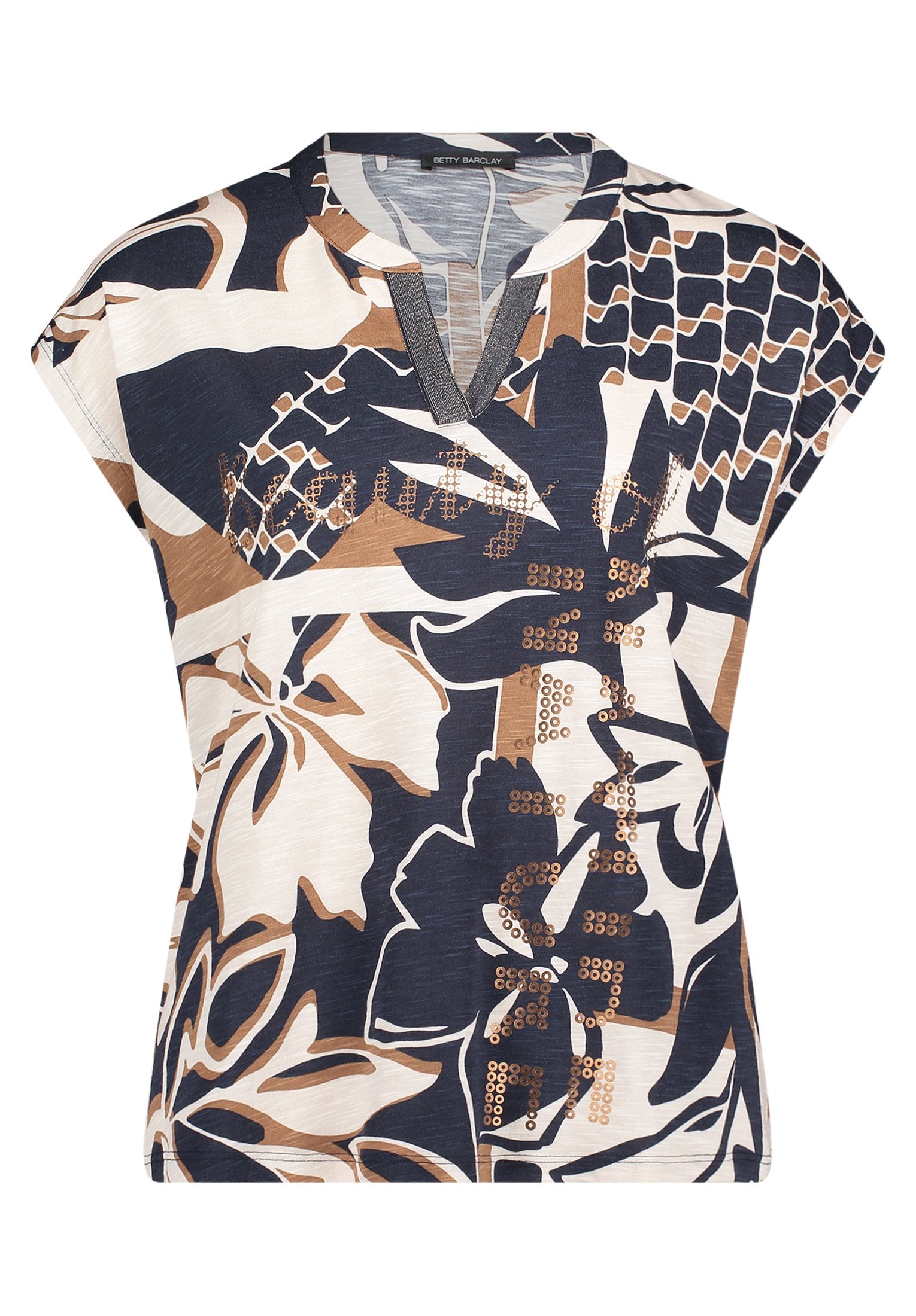 Casual-Shirt (Dark Blue/natur)