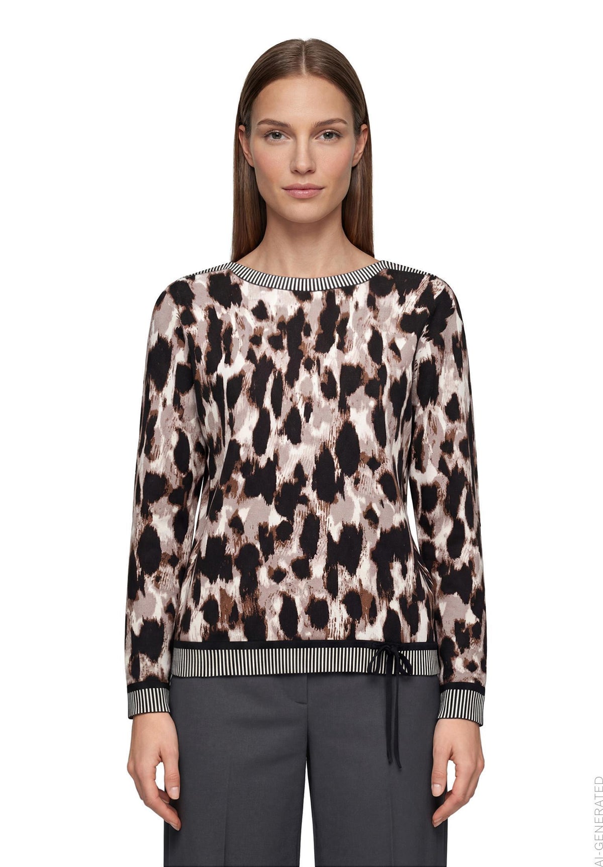 Strickpullover (Beige/black)