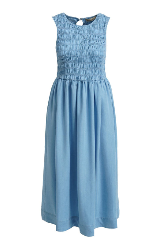 Lyocell Denim Smock Dress (Light Denim)