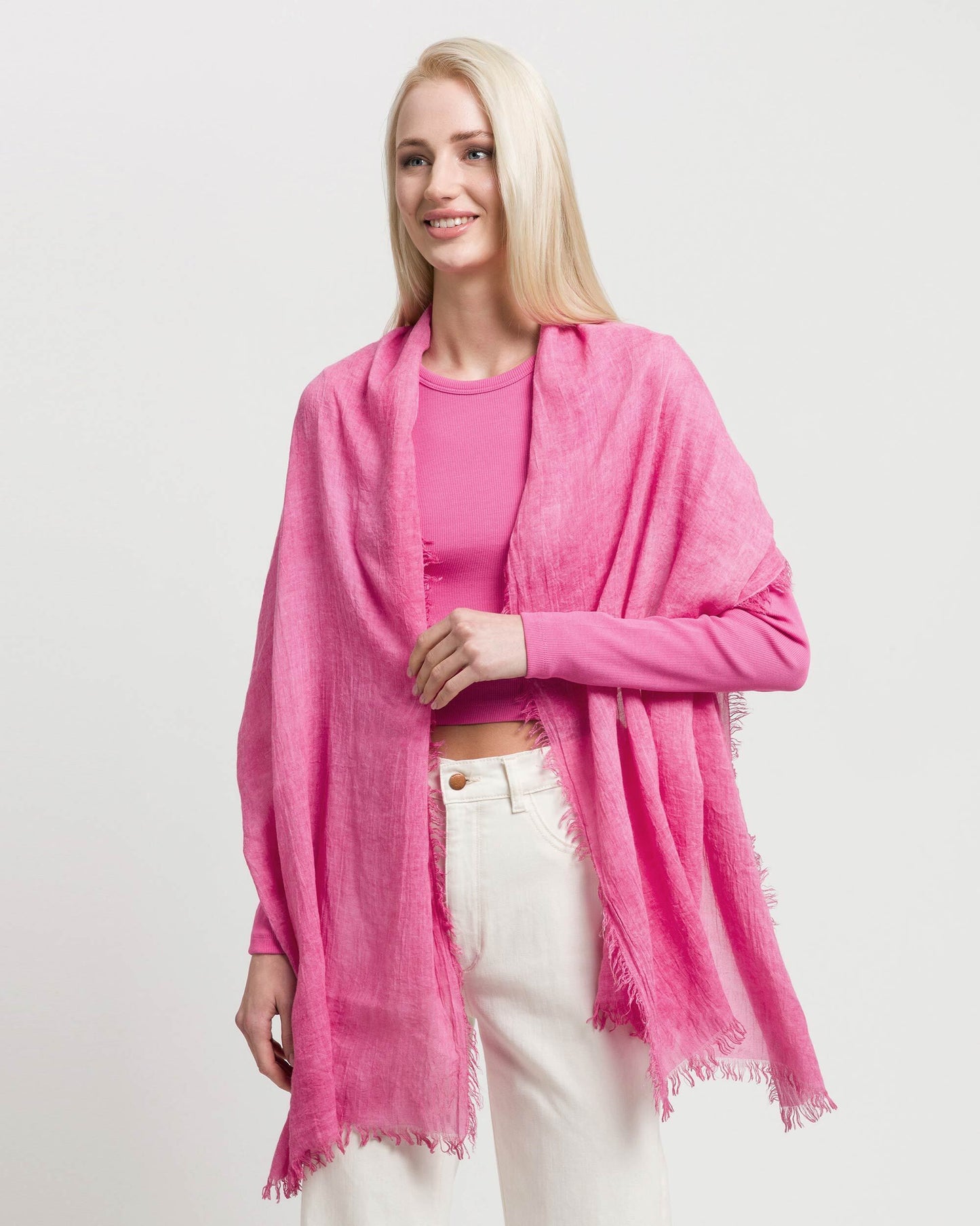 Stola Polyester Stola (Digital Pink)