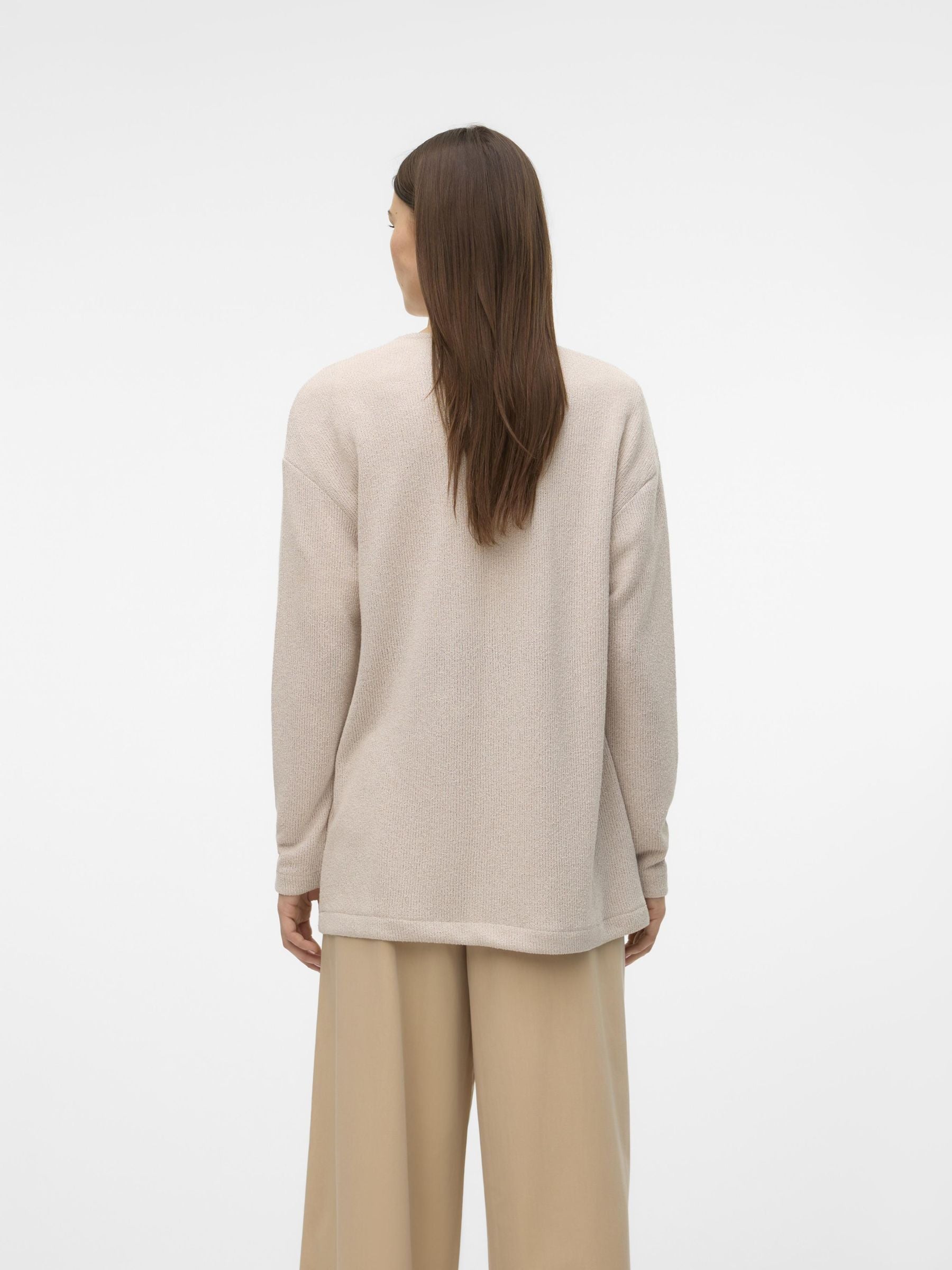 Vmeddie Ls Open Cardigan Ga Noos (Oatmeal)