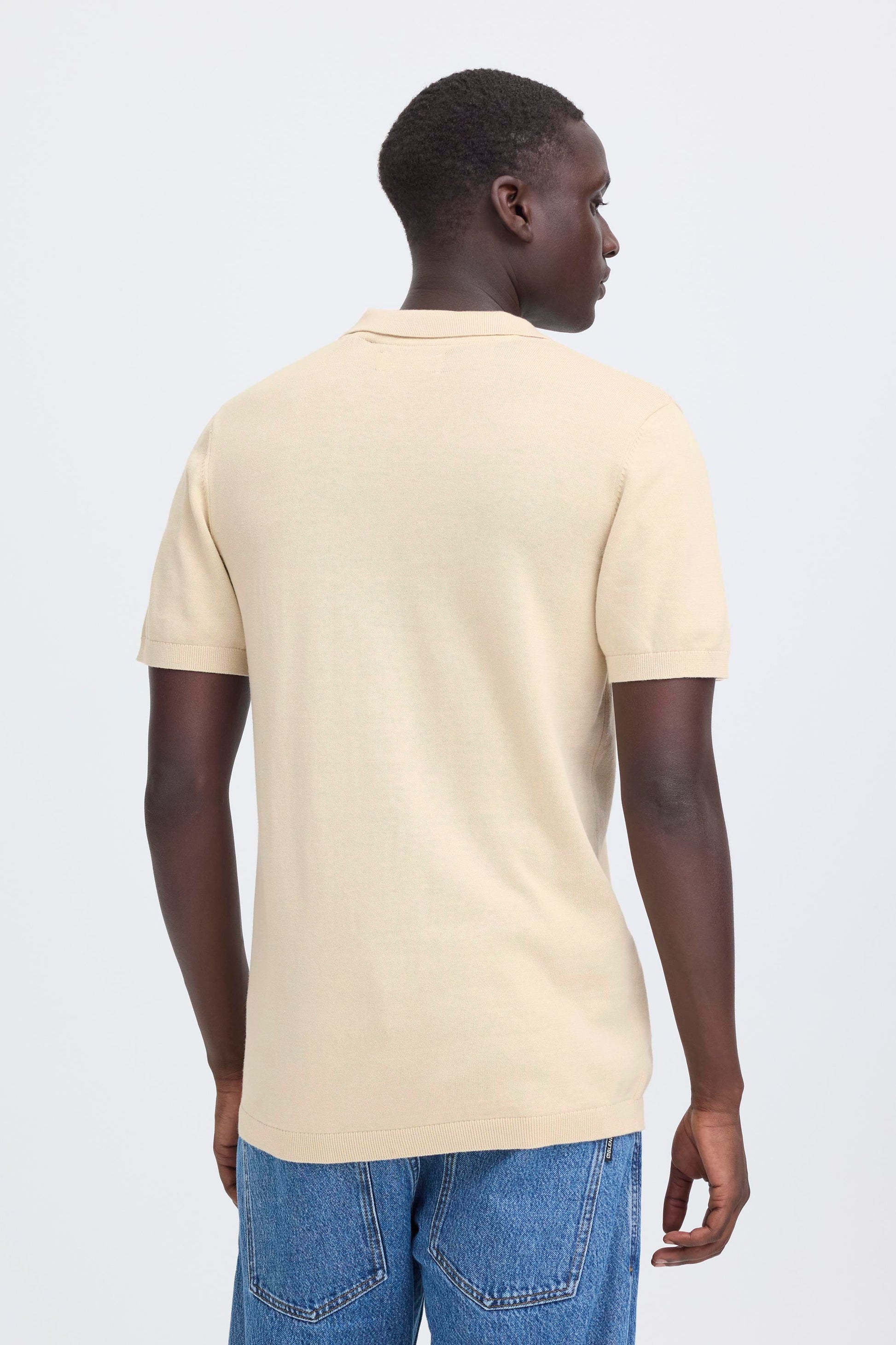 Bhbray Knit Polo Split Neck (Oyster Gray)