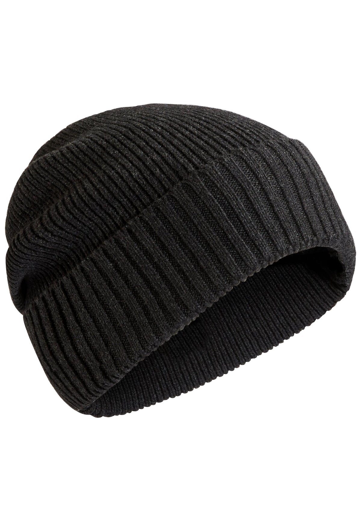 Strickmütze aus Baumwollgemisch (Asphalt)
