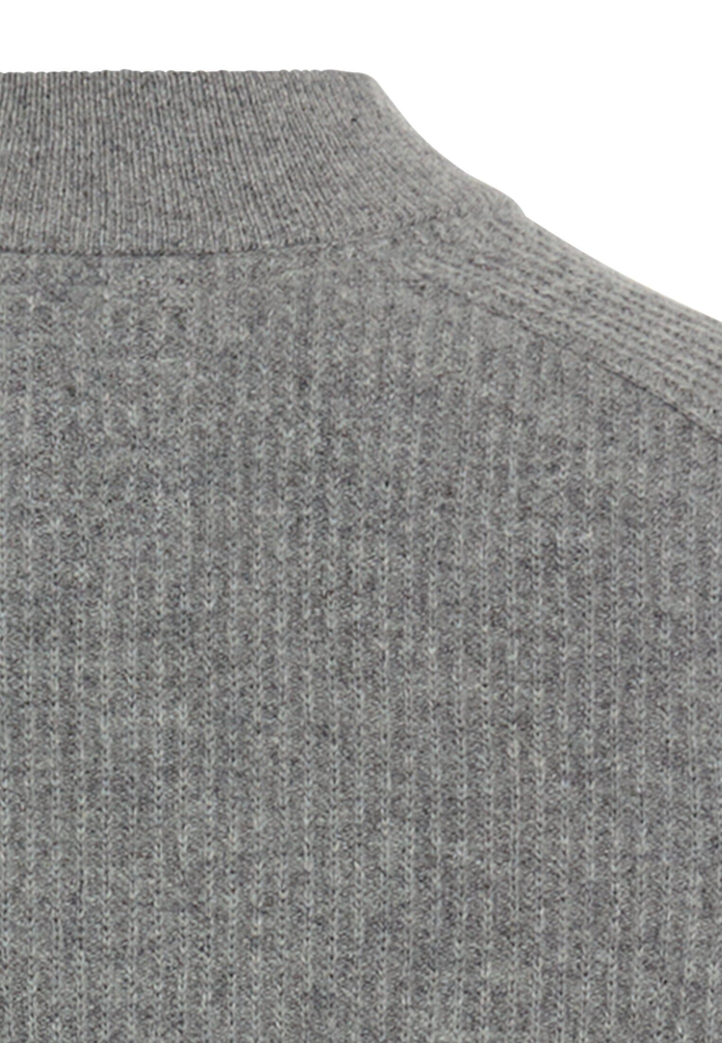 Strick-Troyer aus reiner Wolle (Grey Melange)