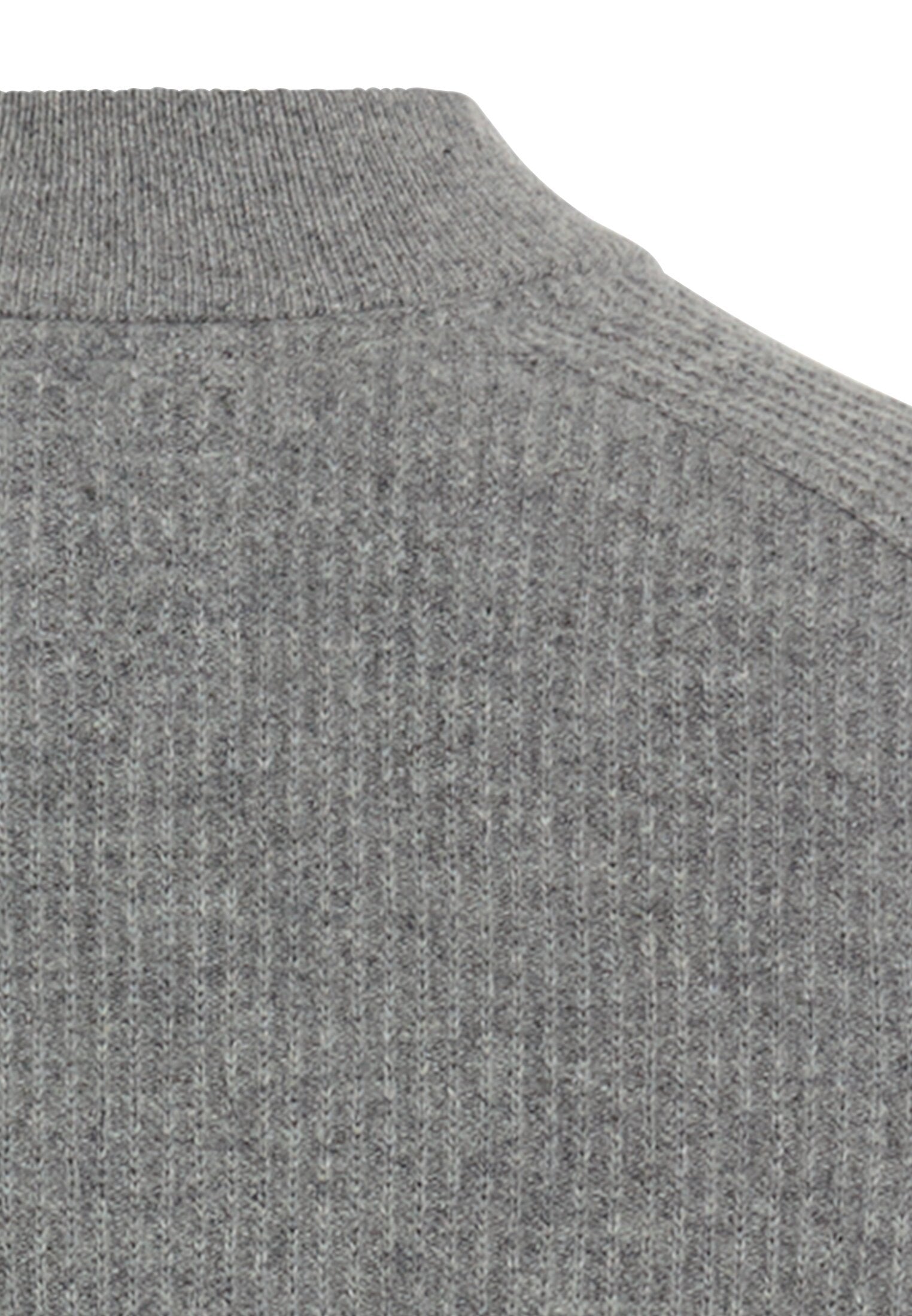 Strick-Troyer aus reiner Wolle (Grey Melange)