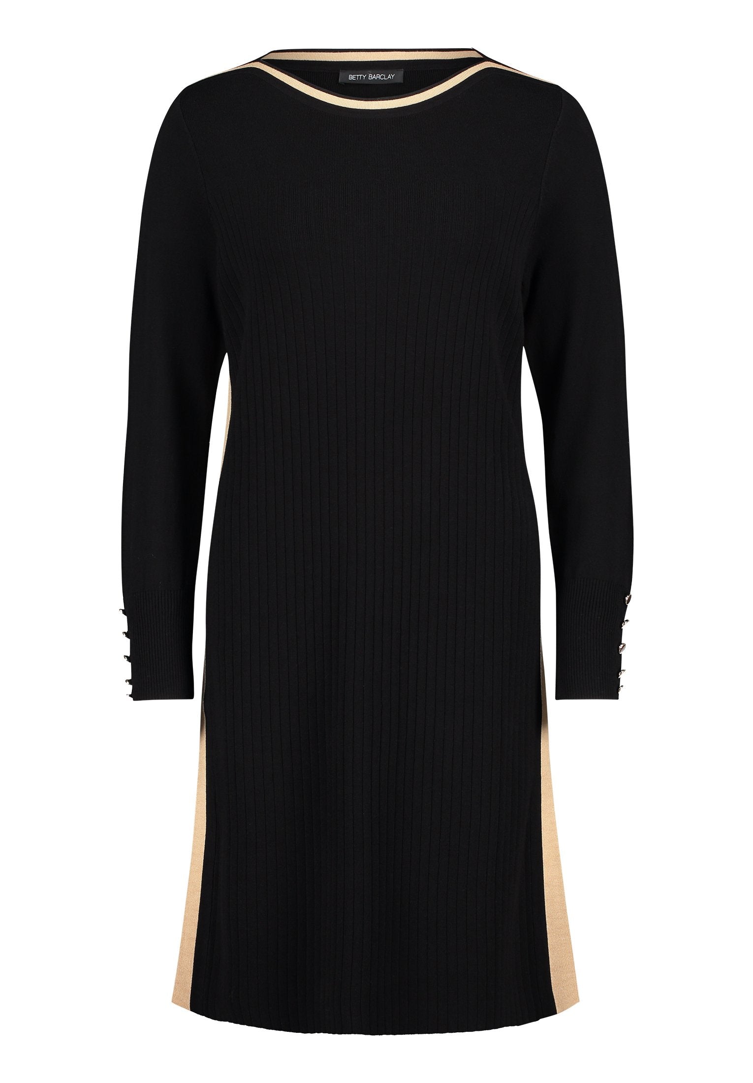 Strickkleid (Patch Black/bei)