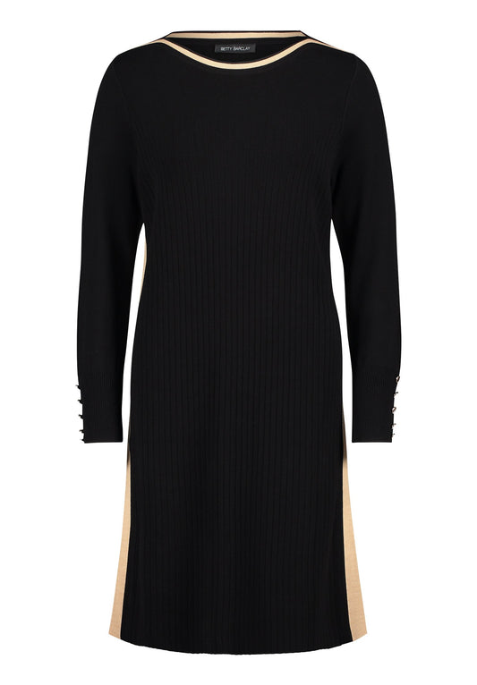 Strickkleid (Patch Black/bei)
