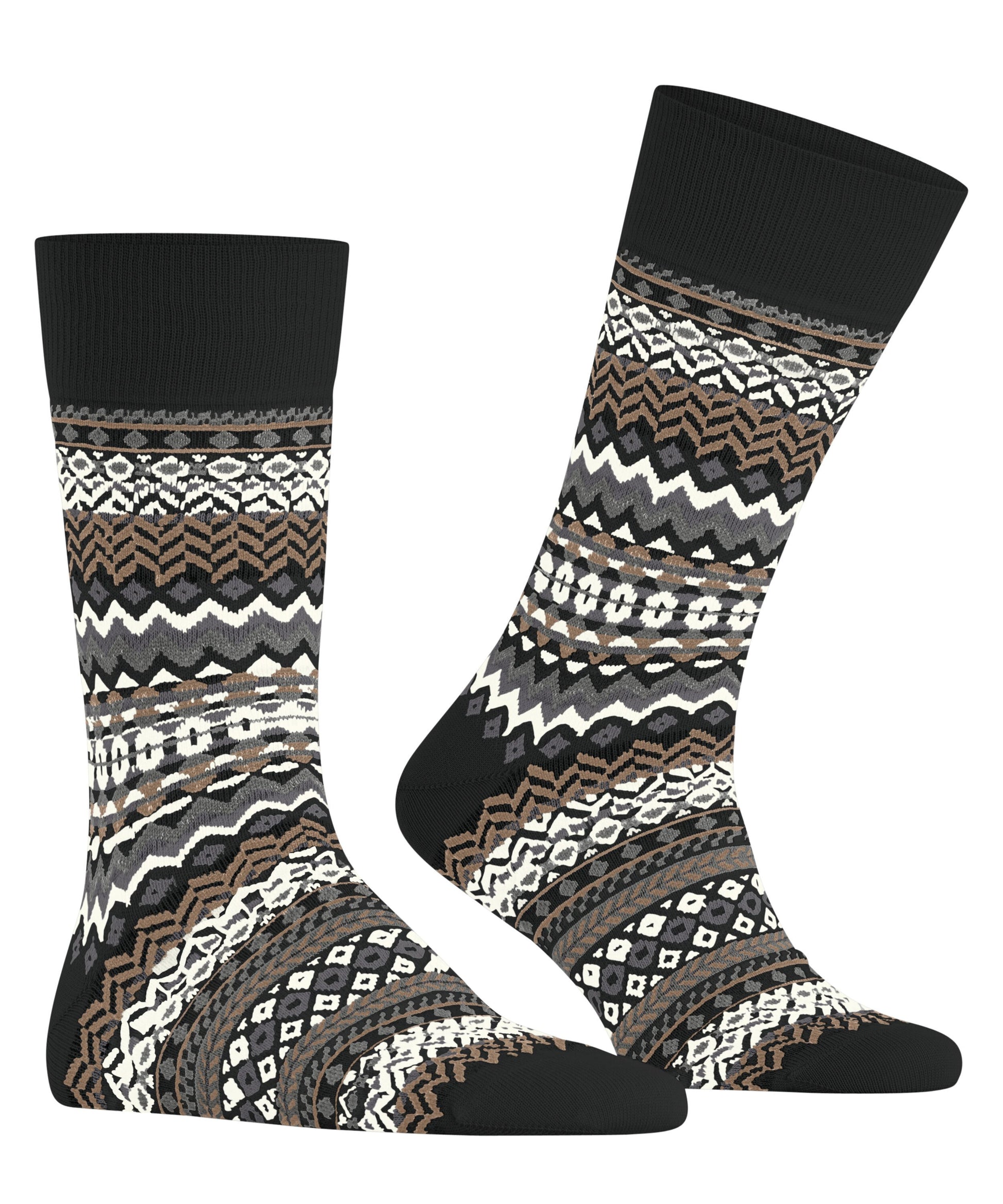 Burlington Fair Isle Herren (Black)