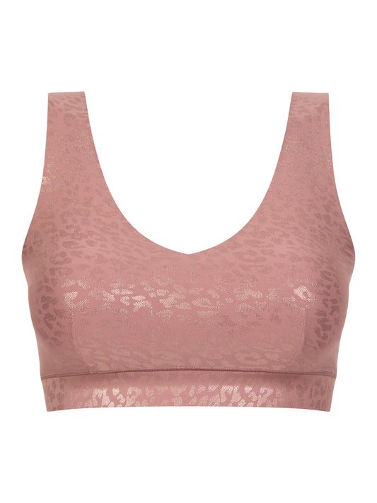 SOFTSTRETCH Bustier mit Soft Cups (Pink Leo Shimmer)