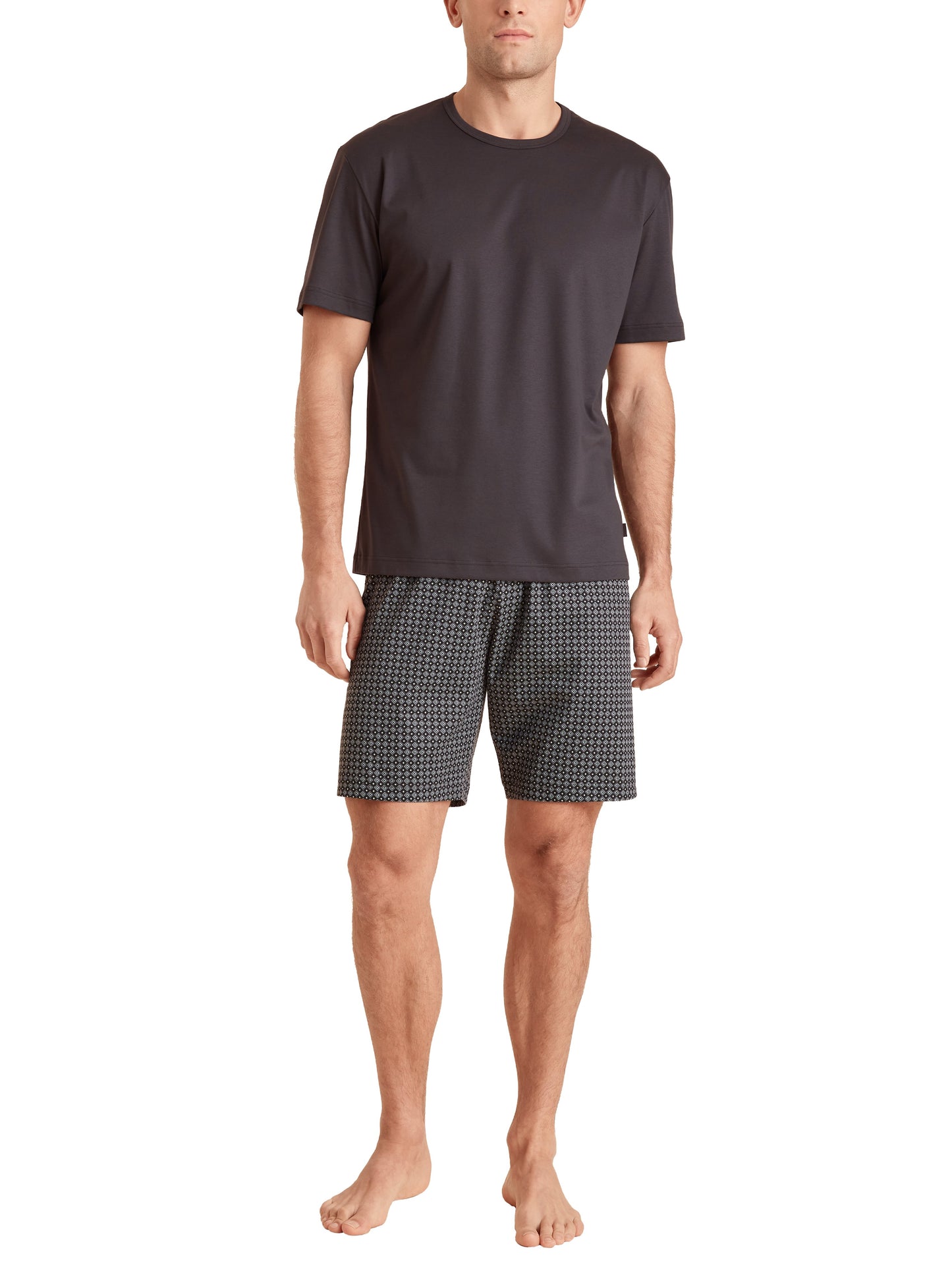 HERREN Pyjama kurz (Shale Grey)