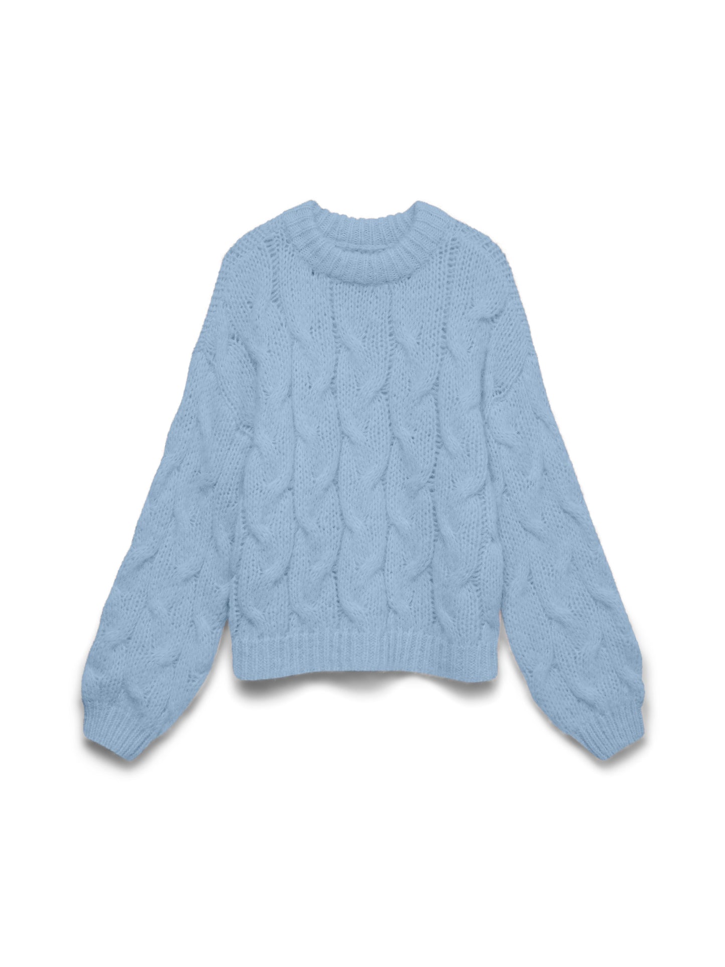 Vmmaybe Ls High Neck Cable Pullover Noos (Cashmere Blue)