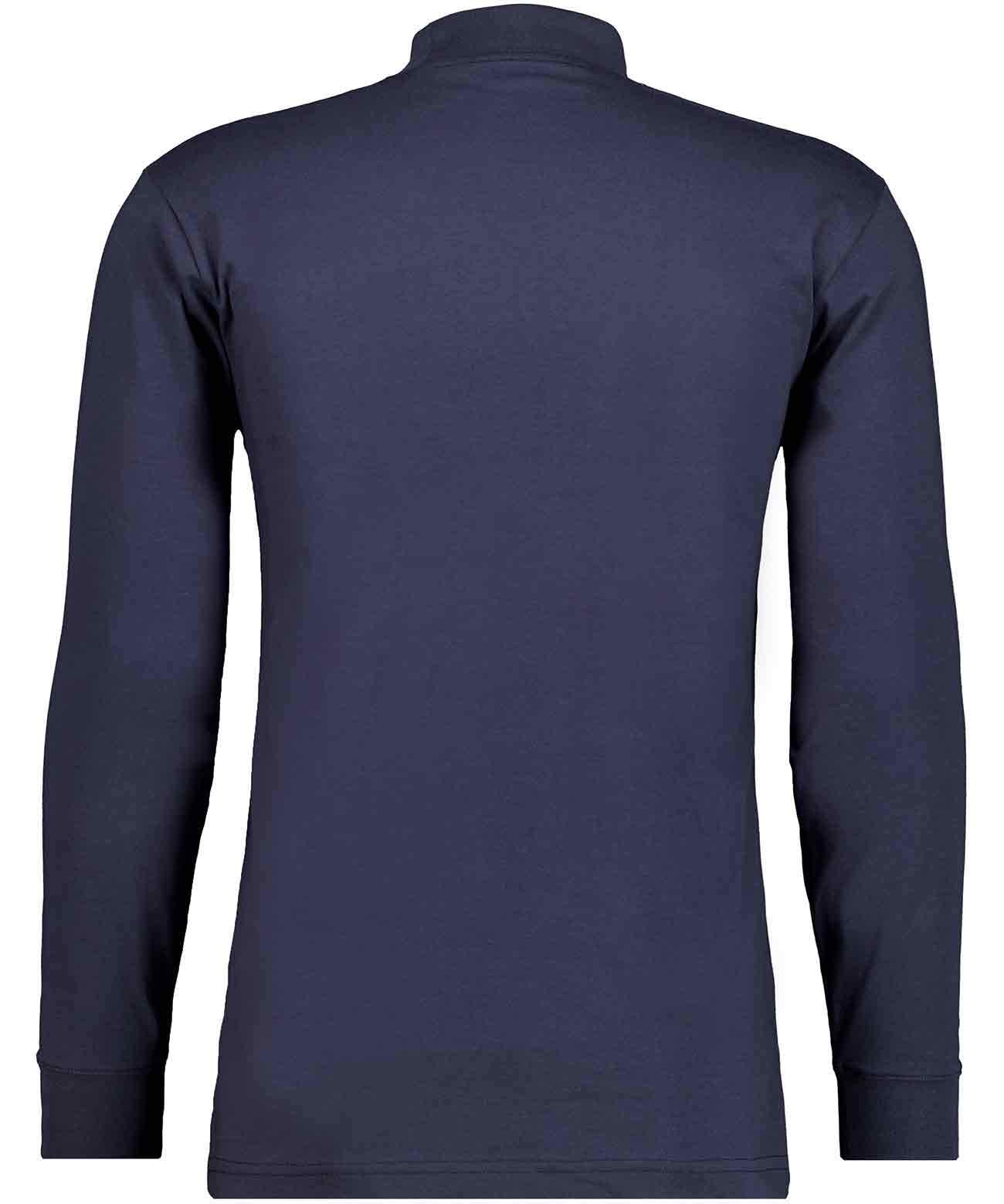 Stehkragenshirt langarm (Marine)