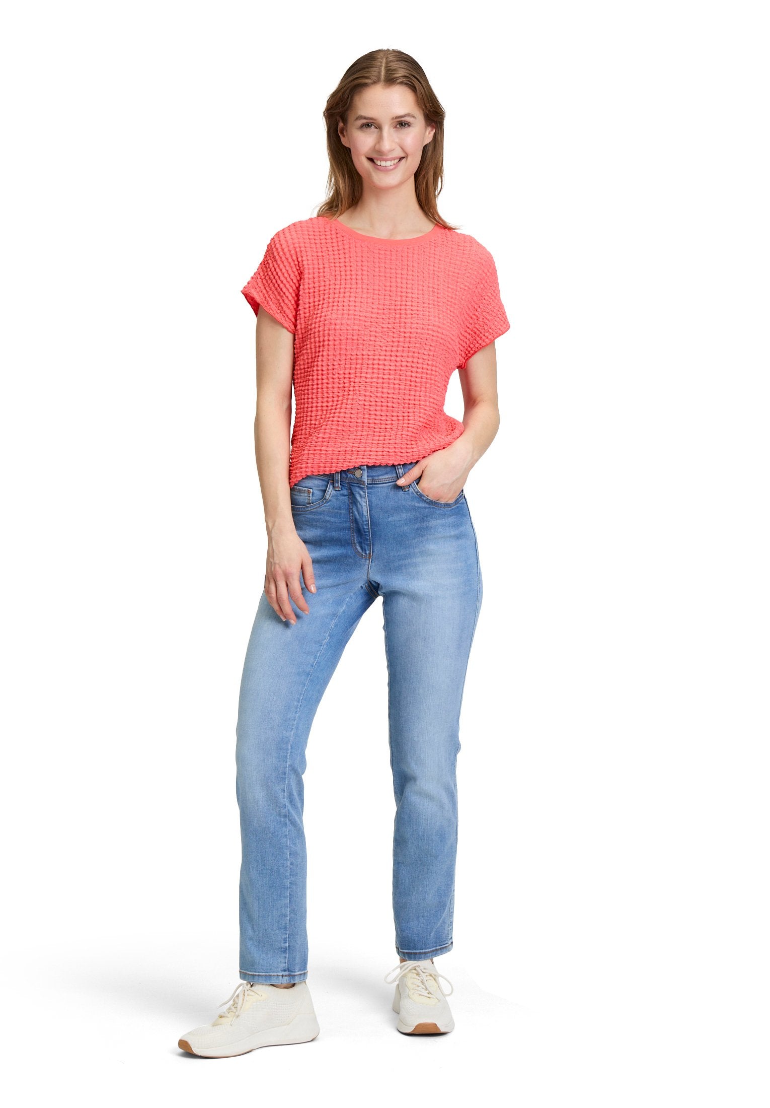 Strukturshirt (Hot Coral)