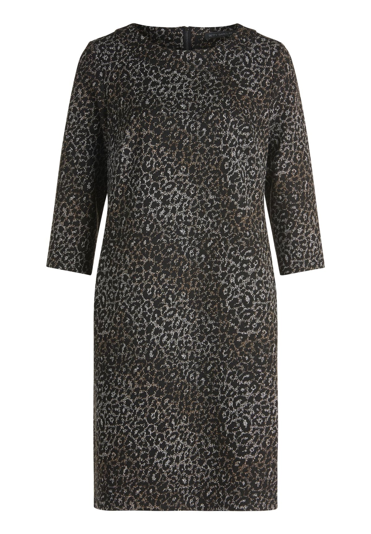 Jerseykleid (Black/beige)