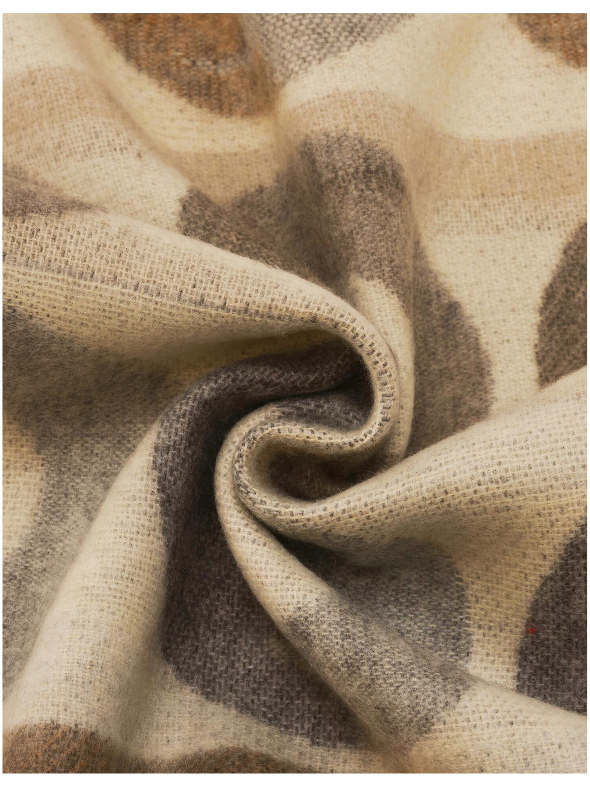 Polyacryl Schal Cashmink-Schal mit geometrischem Kreis-Design (Soft Beige)