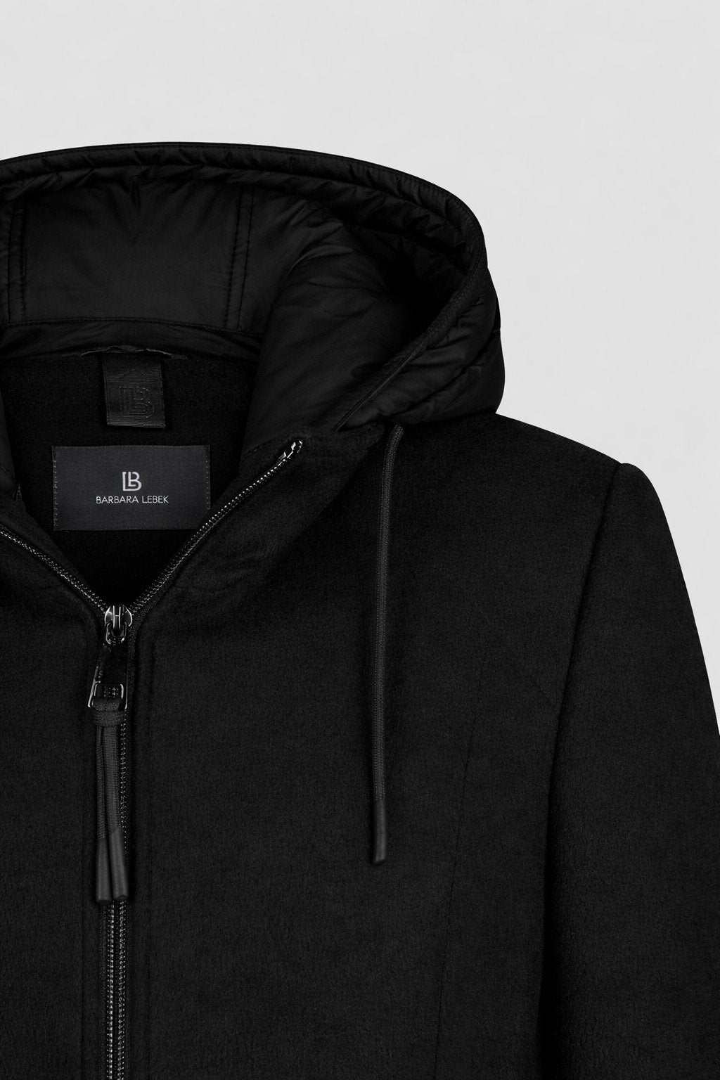 Wolljacke mit Kapuze (Black)