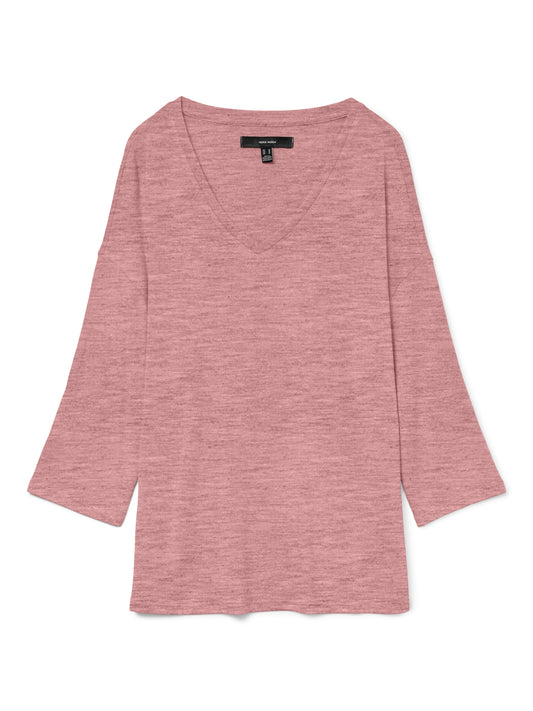 Vmbrianna 3/4 V-neck Blouse Boo (Rose Elega)