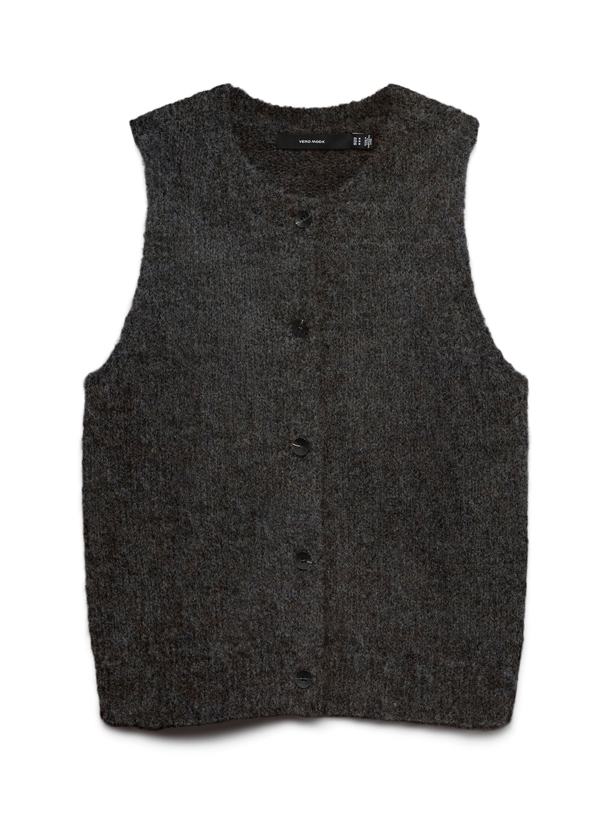 Vmnovah Sl O-neck Button Vest Noos (Chocolate)