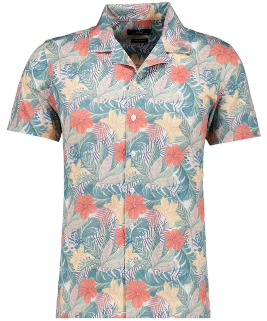 Softknit-Hemd mit Tropical-Print, kurzarm (Flowers)