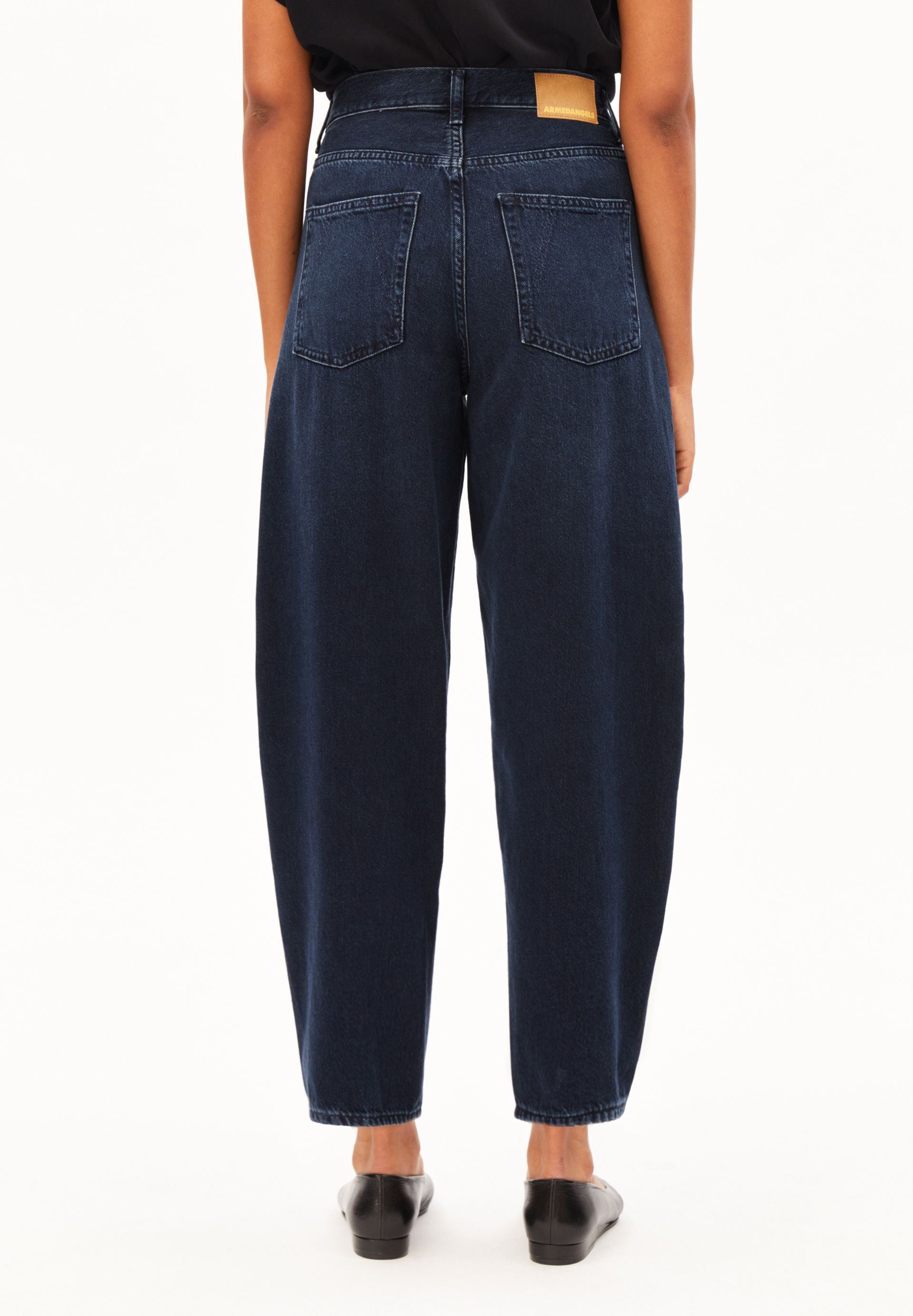 Baarly High Waist Barrel Jean (Fluid Ink)
