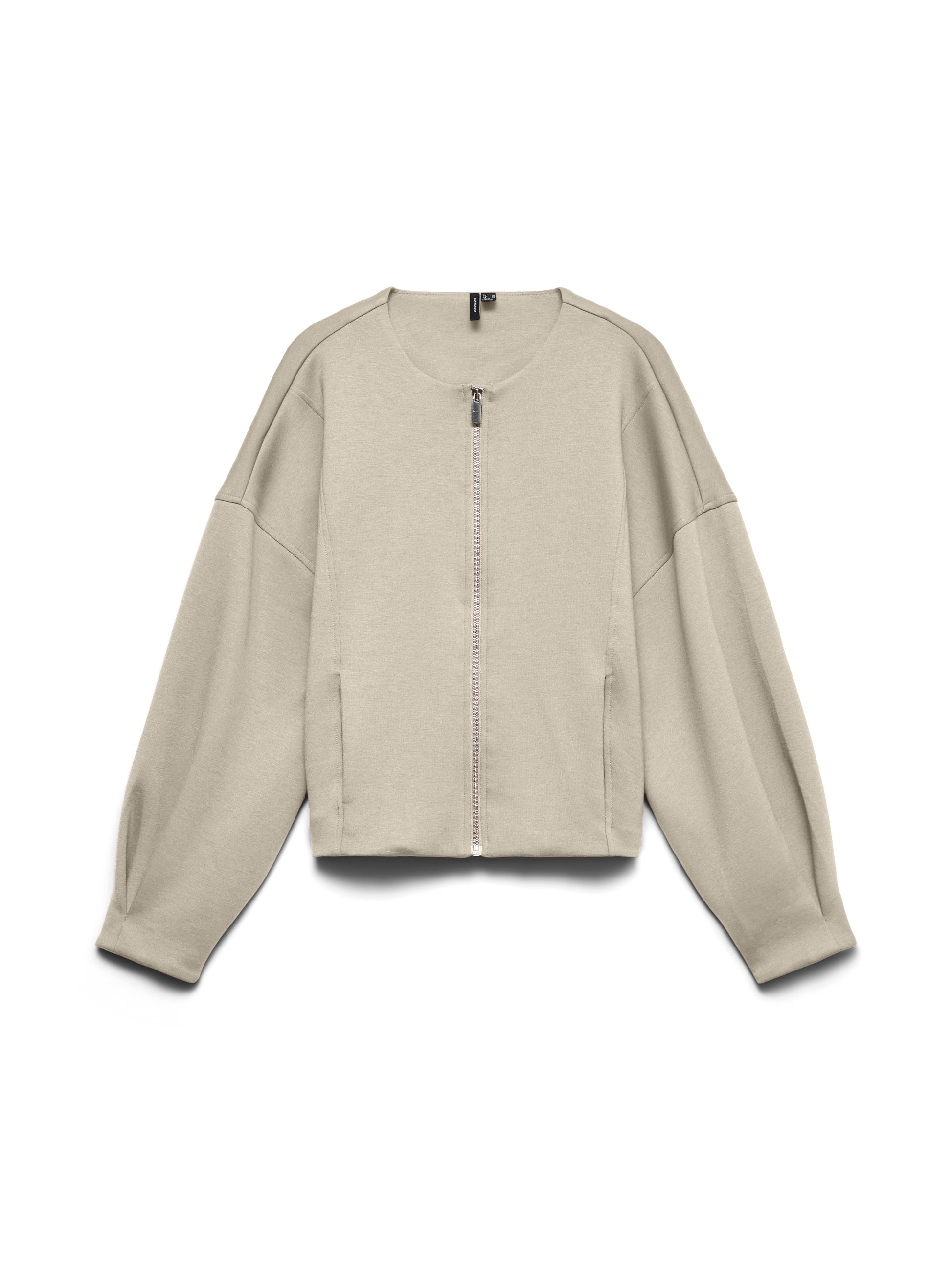 Vmuma Ls O-neck Zip Bomber Jrs (Oatmeal)
