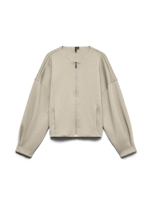 Vmuma Ls O-neck Zip Bomber Jrs (Oatmeal)