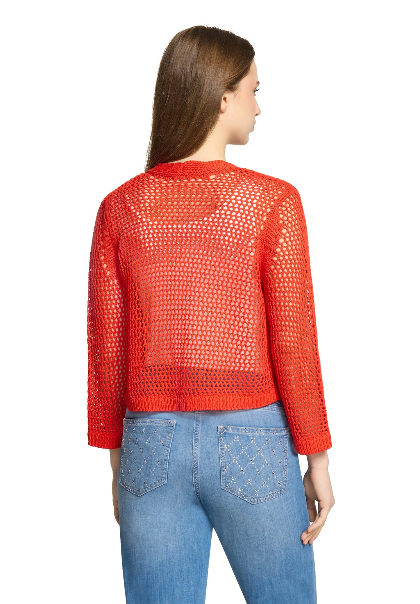 Grobstrickjacke (Hibiscus Red)