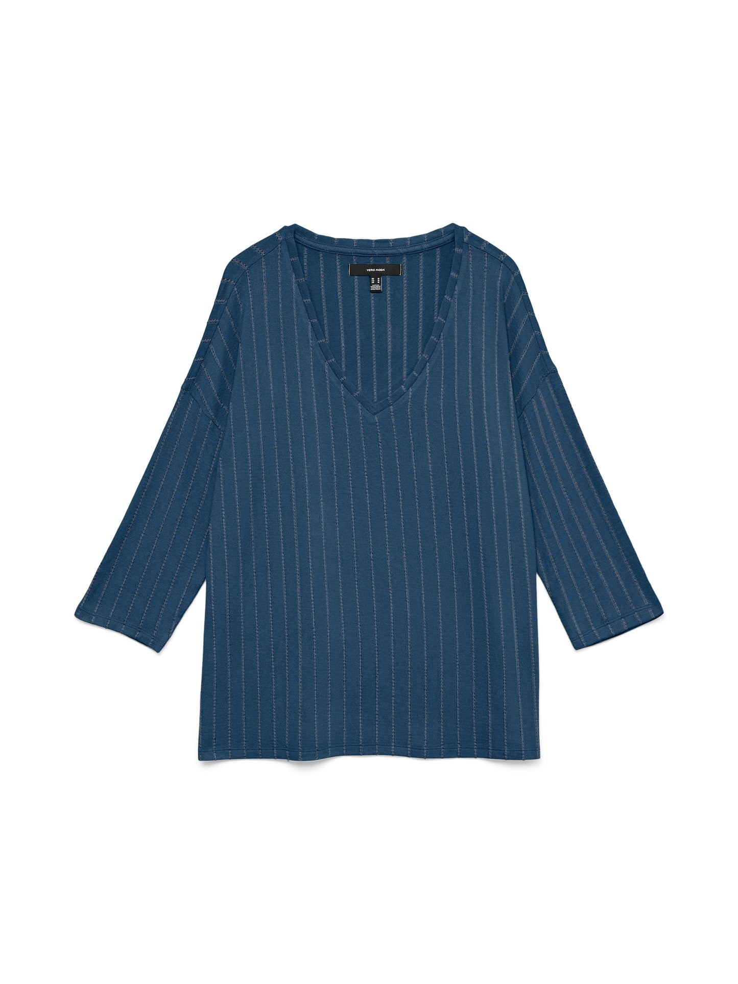 Vmbriannamix 3/4 V-neck Pullover Boo (Dark Denim)