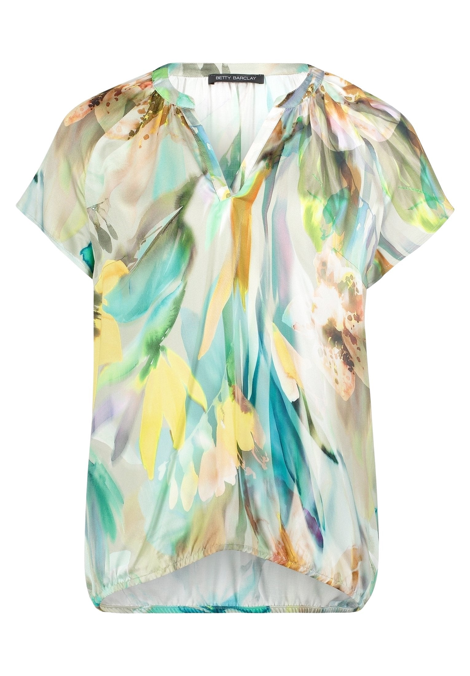 Satin-Bluse (Mint/nature)