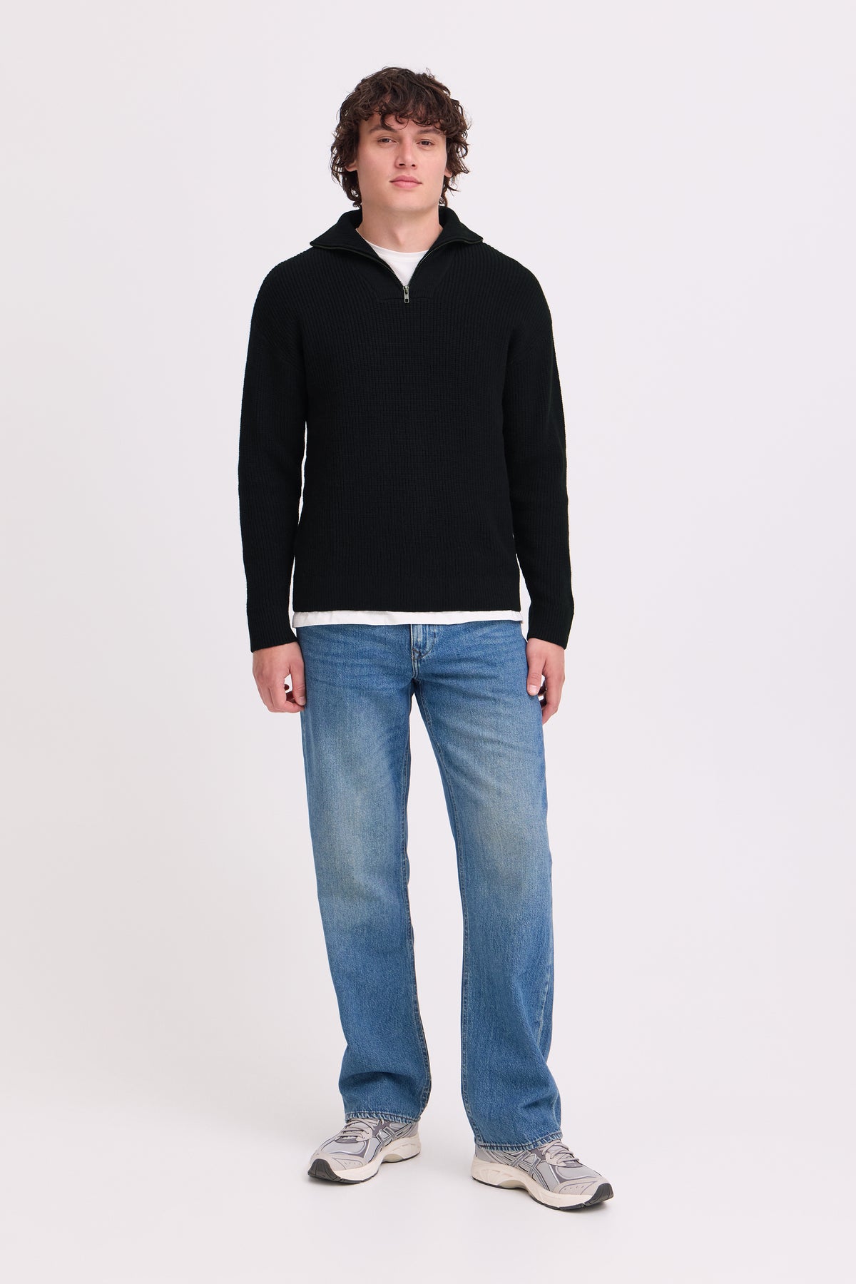 Bhbos Knit Halfzipp (Black Beauty)
