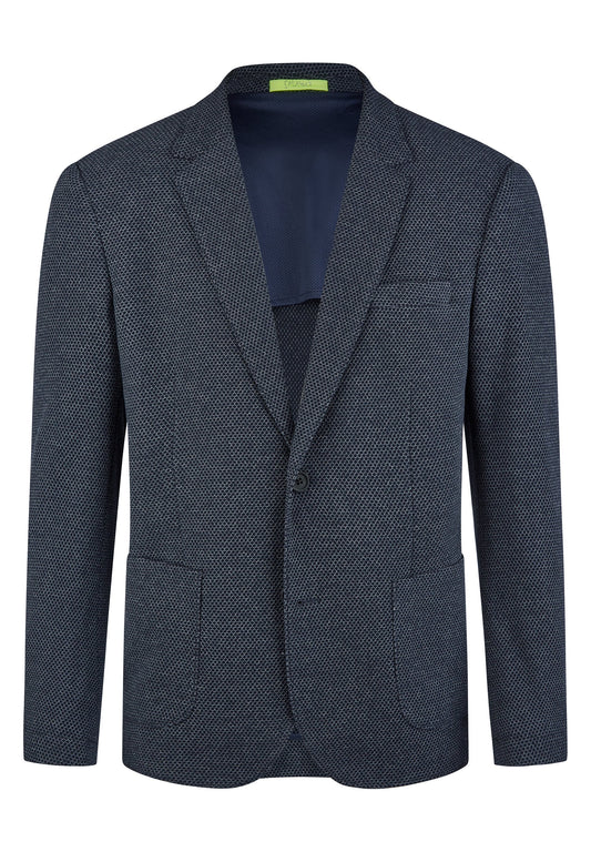 Jersey Waffel Piquee Sakko (Navy)
