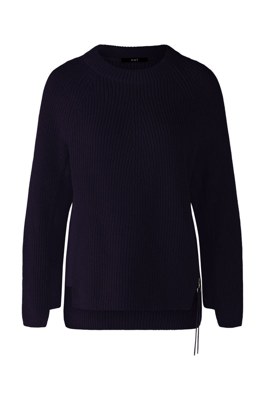 RUBI Pullover mit Reißverschluss, in reiner Baumwolle (Darkblue)