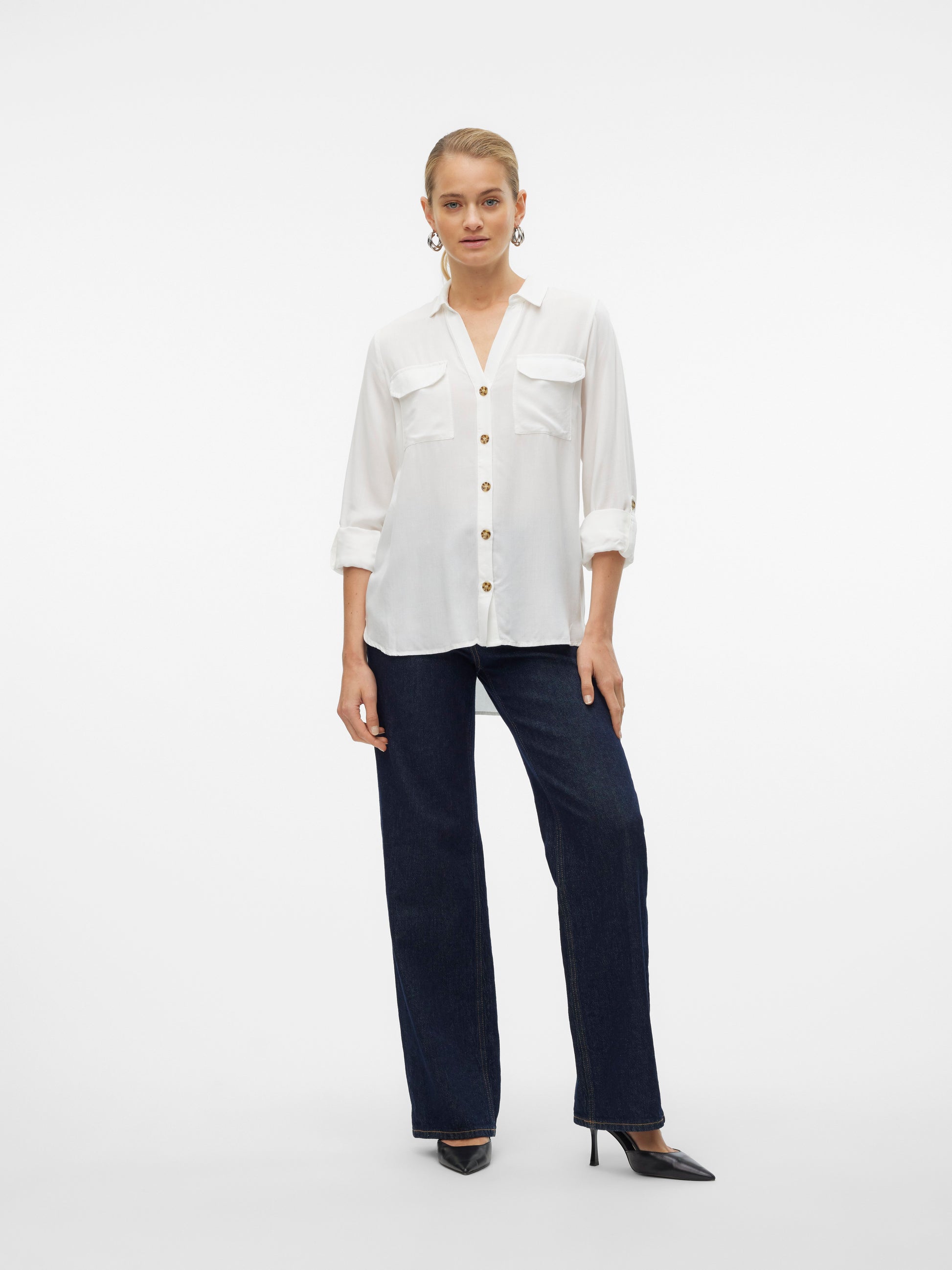 Vmbumpy L/s Shirt New Wvn Noos (Snow White)