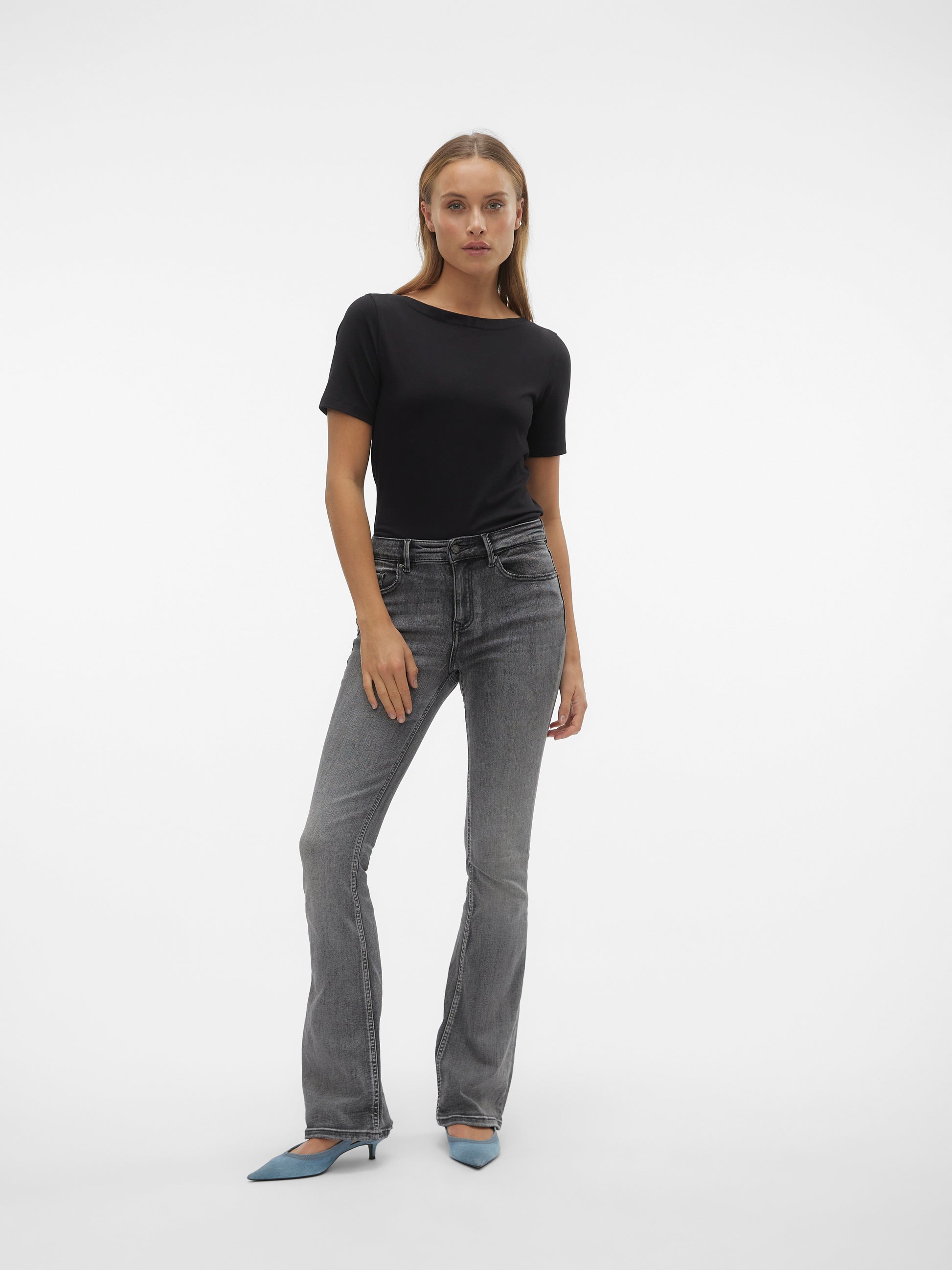 Vmflash Mr Flared Jeans Li213 Ga Noos (Medium Grey D)