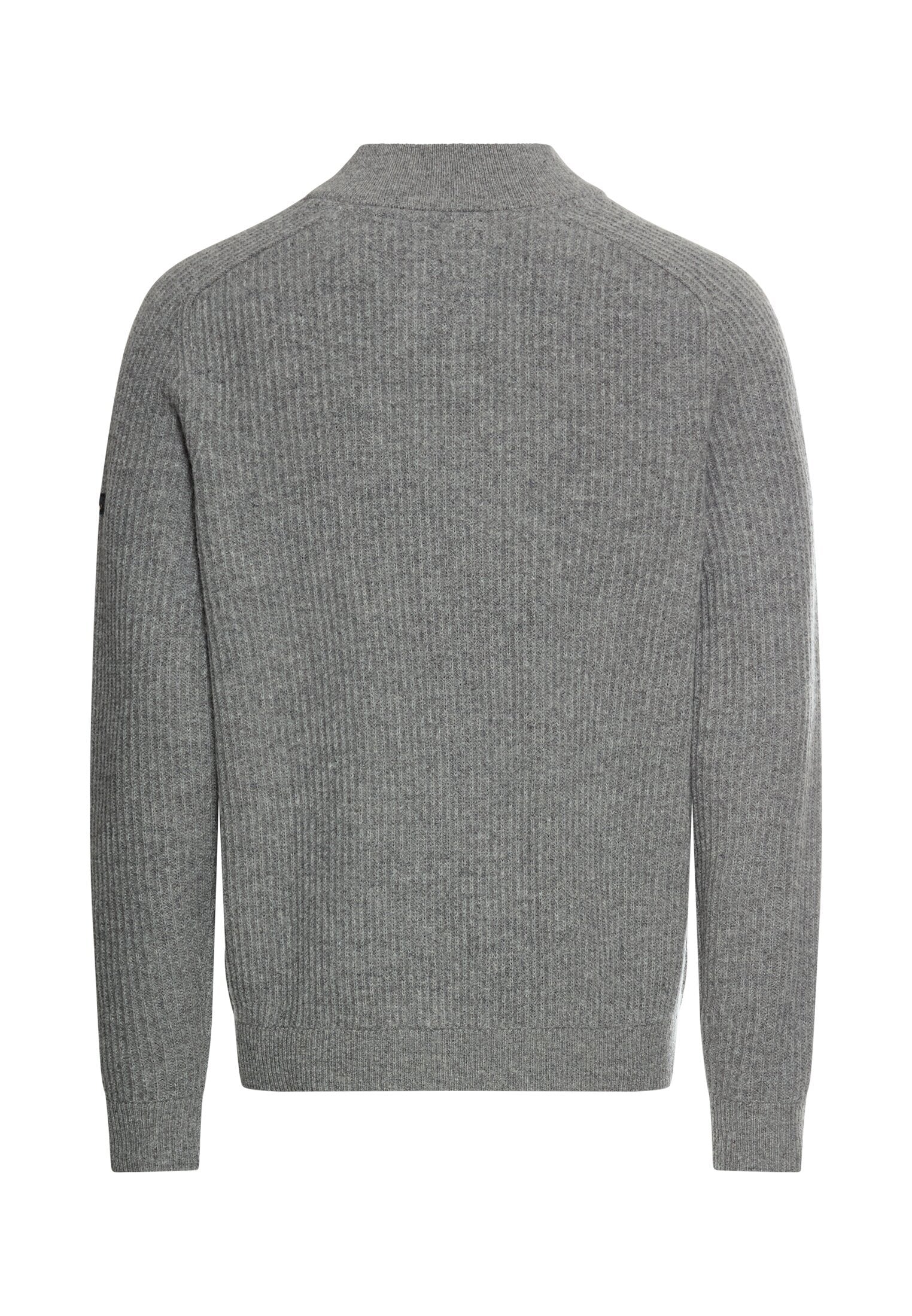 Strick-Troyer aus reiner Wolle (Grey Melange)