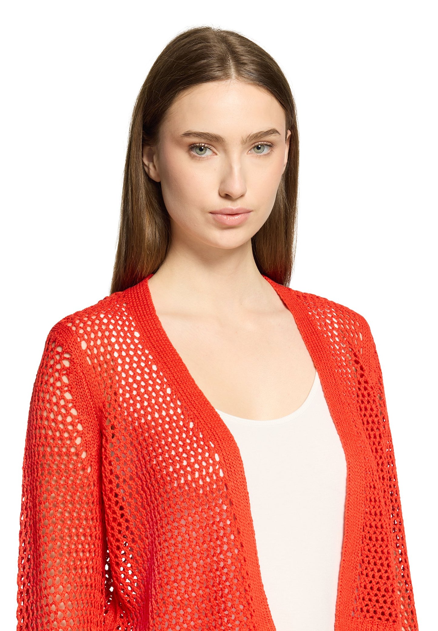 Grobstrickjacke (Hibiscus Red)