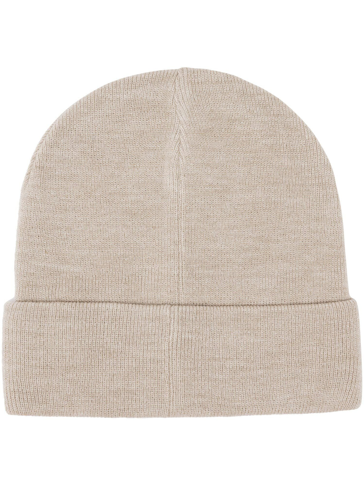 Polyacryl Kopfbedeckung Einfarbige bugatti Beanie mit breitem Rand (Beige)