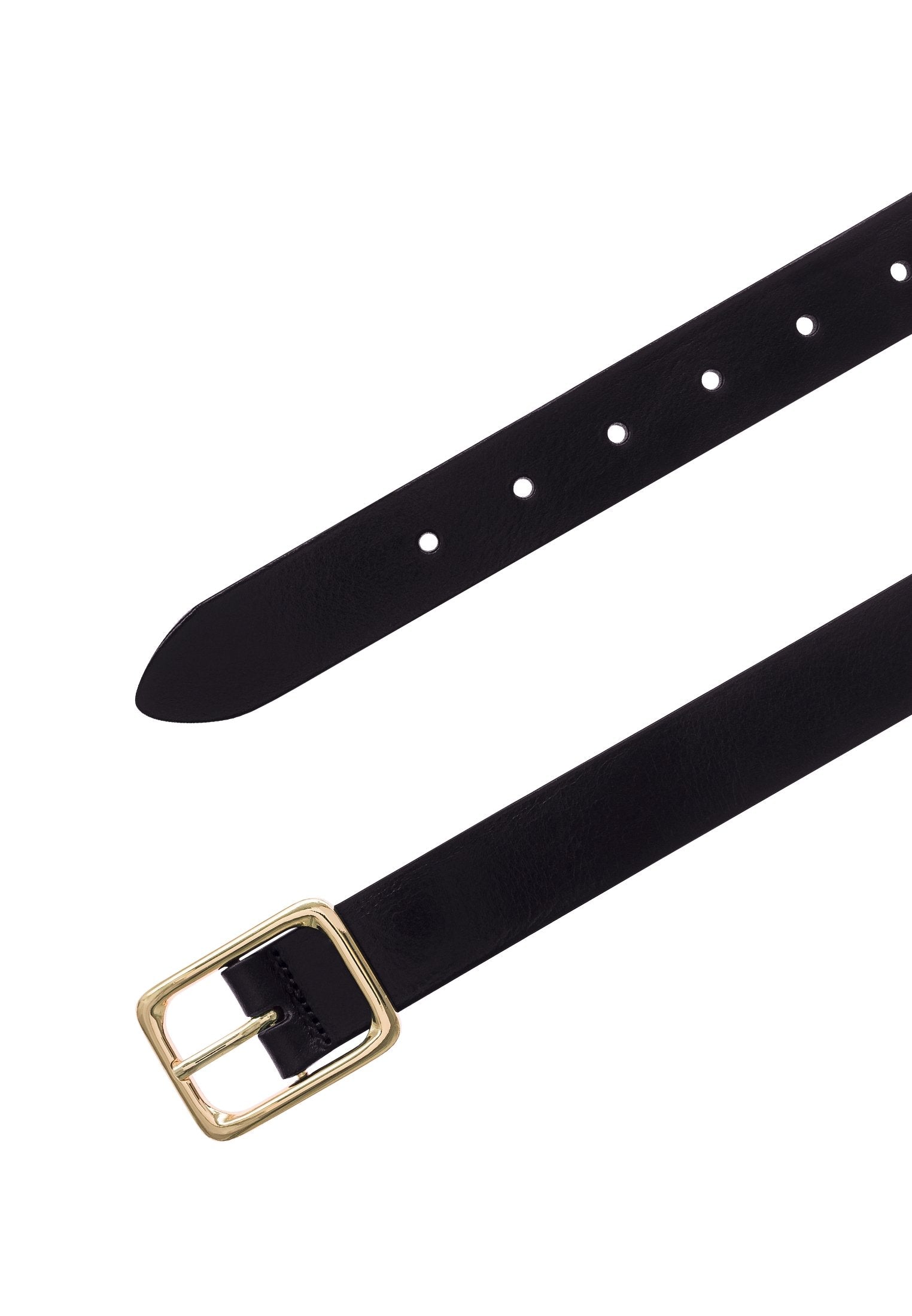 Workwear Staples - 30 mm Vollledergürtel (Schwarz)