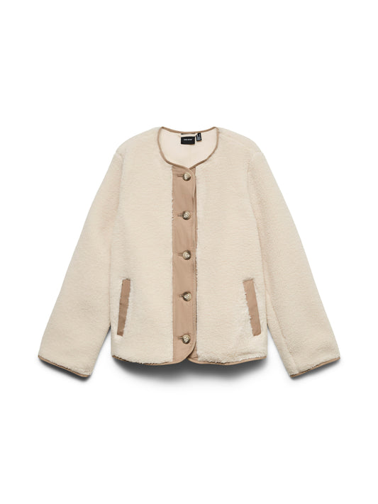 Vmfrancesca Teddy Jacket Noos (Oatmeal/tr)