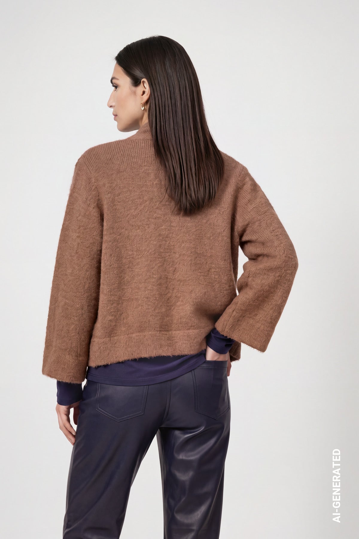 Stricküberwurf mit flauschiger Haptik (Tiramisu)