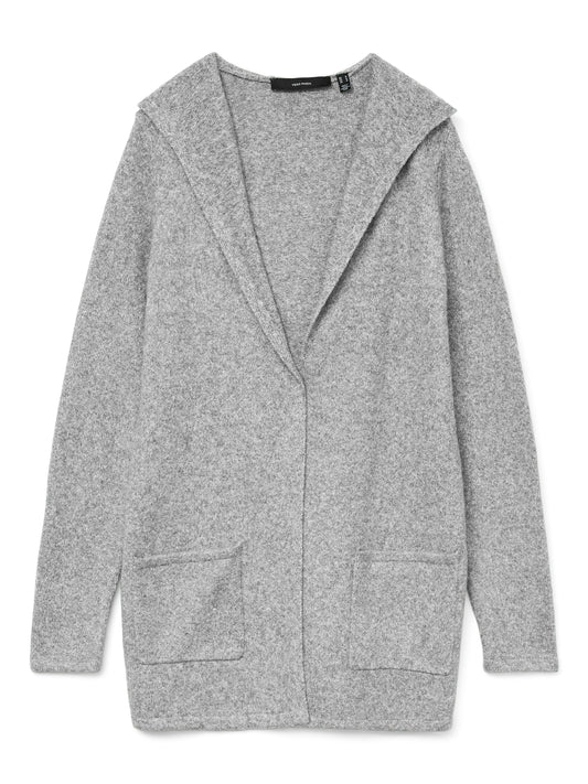 Vmdoffy Ls Open Hood Cardigan Ga Noos (Light Grey Me)