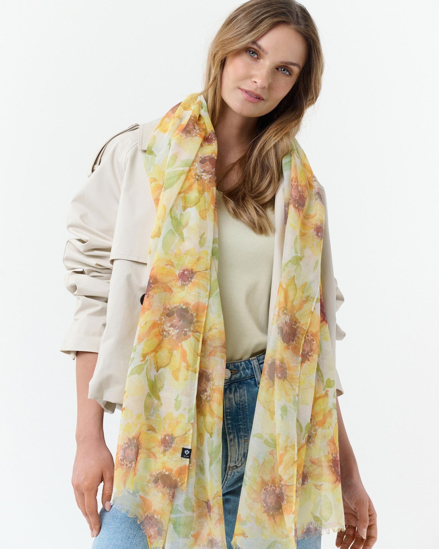 Schal Sustainability Edition - Stola mit Sonnenblumen-Design (Sunflower Yellow)