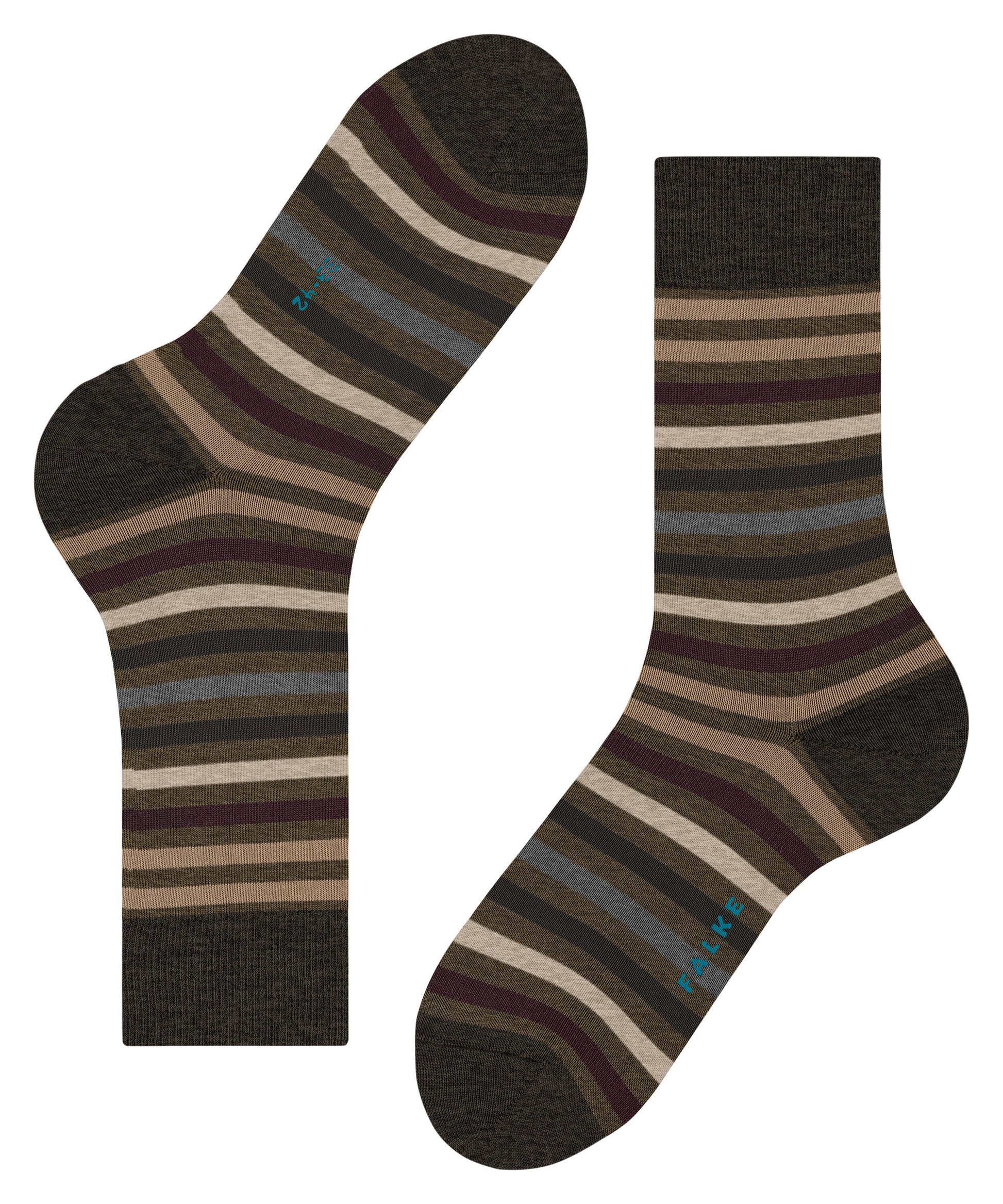 FALKE Tinted Stripe Herren Socken (Beech)