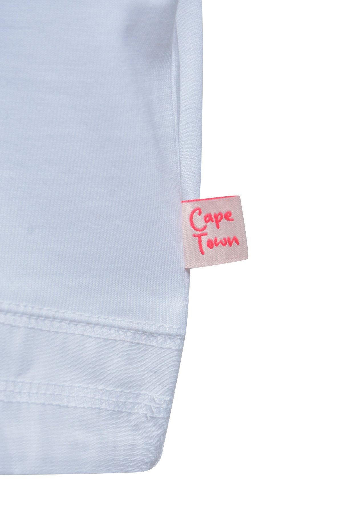 Oversize T-Shirt Drawstring Hem (White)