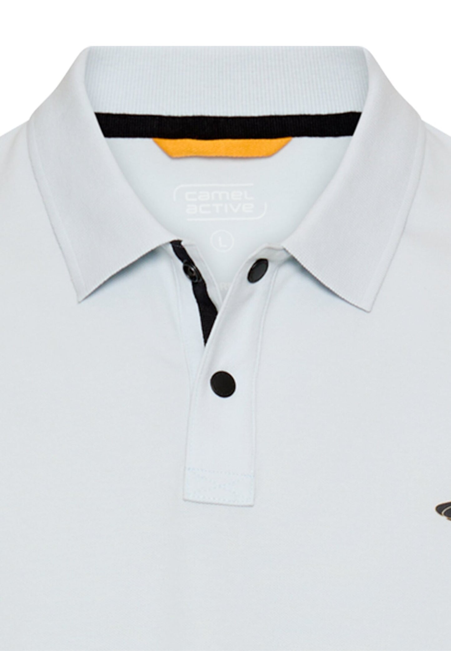 Poloshirt mit Kontrastdetails (Airy Blue)